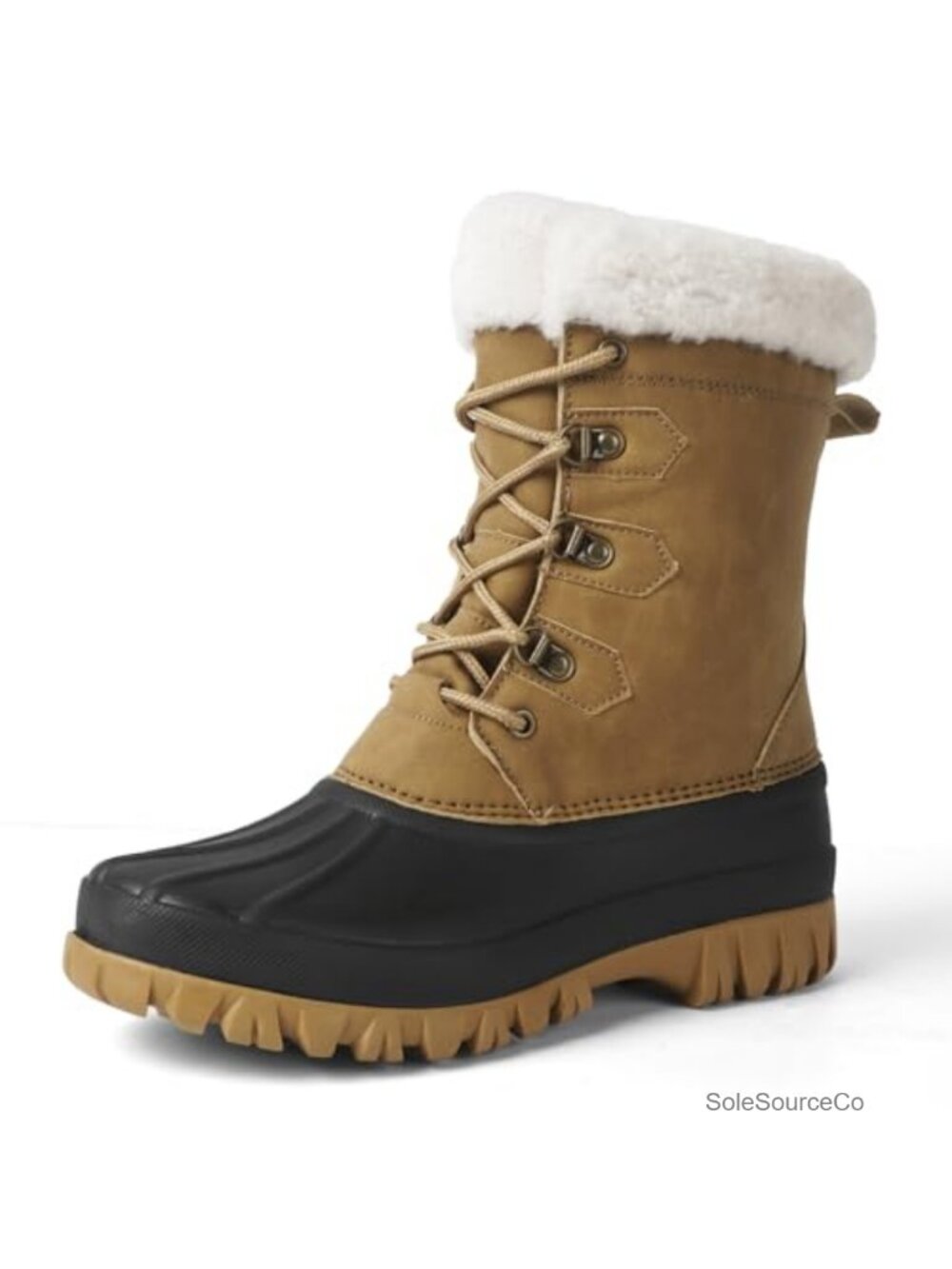 Waterproof Lightweight Winter Snow Boots Faux Fur Insulated Mid-Calf